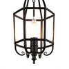 Hampton Bay KH-001L-BK Candelabro Winfield Negro 6 Luces Jaula Geométrica — imagen 2