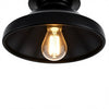 Hampton Bay HD-1861-3SFBNBK 20" Lámpara Semifija Níquel Cepillado y Negro Mate — imagen 1