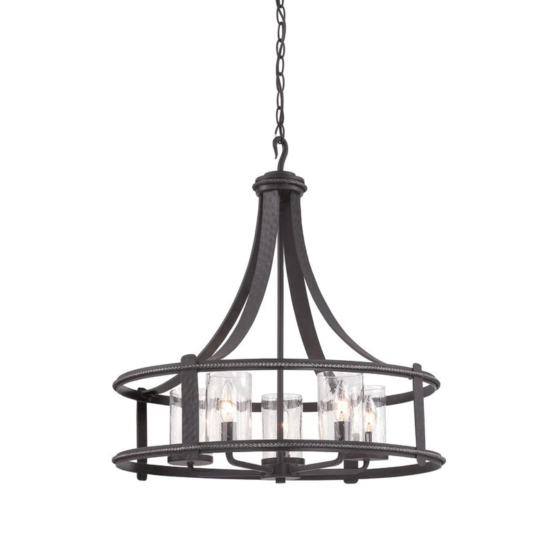 Designers Fountain 87585-APW Palencia Lámpara Araña Rústica 5 Luces | MiOfertas
