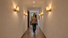 Aplique de Pared Hampton Bay Timphaven 1 Luz Negro Mate y Cristal Claro LCF1301AX-01/MB
