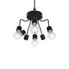 Hampton Bay HD7892A 21.88" Lámpara Semifija Negra Mate y Dorada 4 Luces — imagen 3