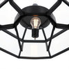 Hampton Bay HD7783A 26.25" Lámpara Semi-Empotrada Negra Mate 4 Luces con Pantallas de Vidrio Claro — imagen 1