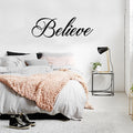 Chic Holiday Believe Vinyl Wall Art Decal - 12.ecoration Vinyl Sticker - Black 2