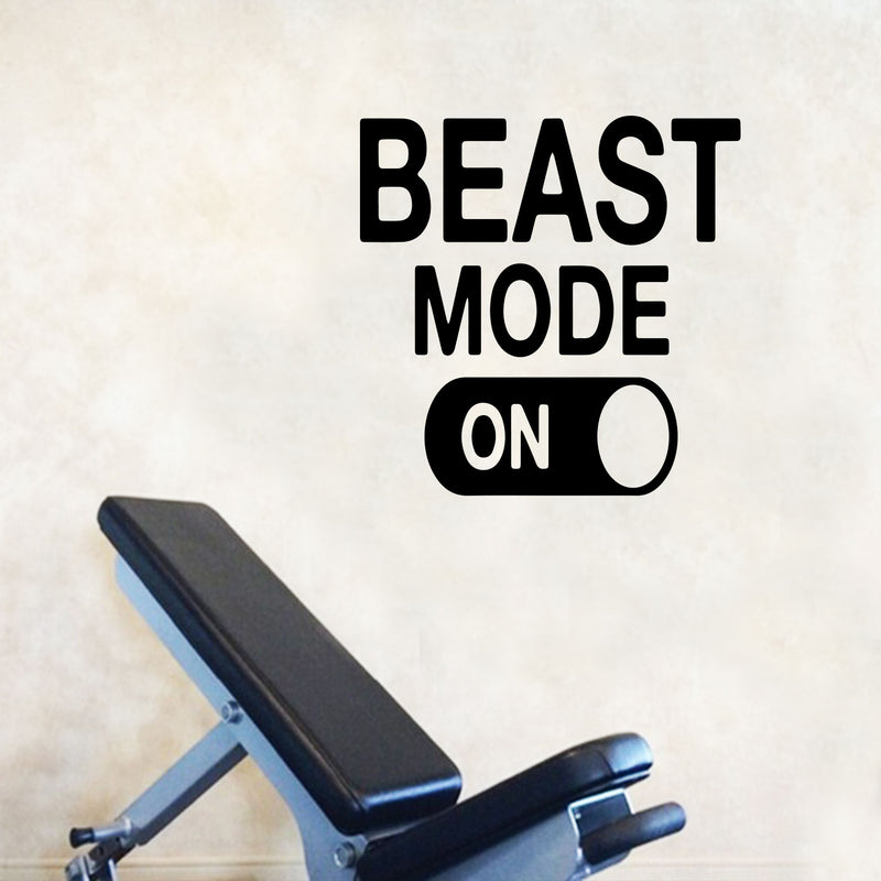 Beast Mode Motivational Gym Wall Art Decal Quote - Decoration Vinyl Sticker-Black 2