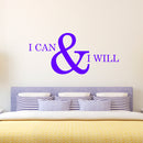 Motivational and Inspirational do it Yourself Art Decal/Large I can and I Will 11" x 23" Wall Decoration Vinyl Sticker (Purple) 3