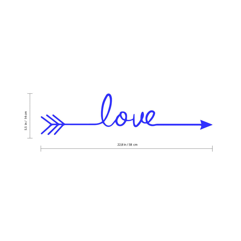 Large Motivational and Inspirational Art Decal/Love 5.5" x 22.8" Wall Decoration Vinyl Sticker (Blue) 4