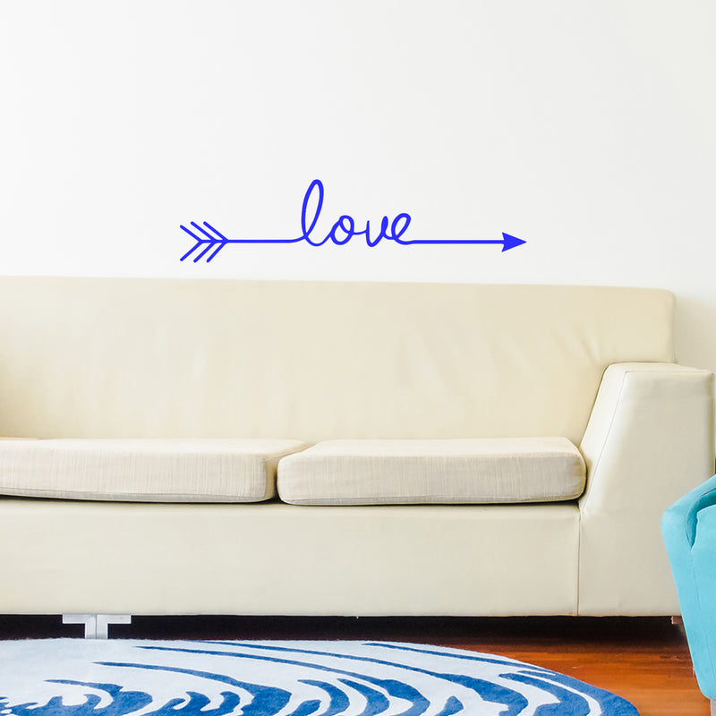 Large Motivational and Inspirational Art Decal/Love 5.5" x 22.8" Wall Decoration Vinyl Sticker (Blue) 3