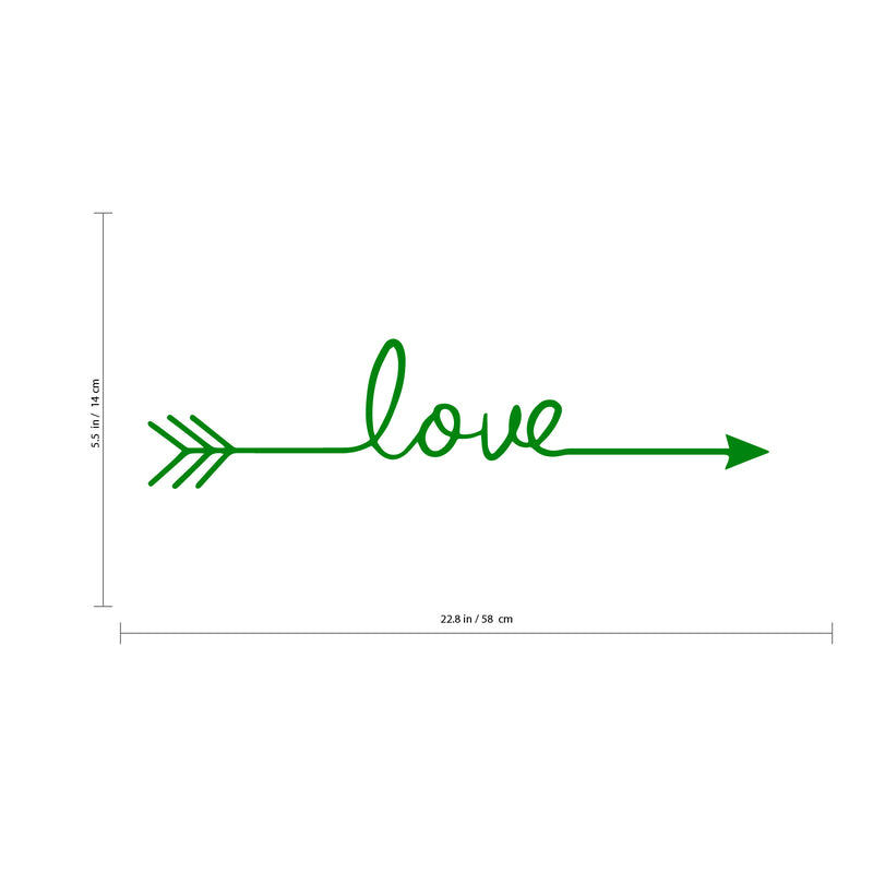 Large Motivational and Inspirational Art Decal/Love 5.5" x 22.8" Wall Decoration Vinyl Sticker (Green) 4