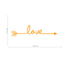 Large Motivational and Inspirational Art Decal/Love 5.5" x 22.8" Wall Decoration Vinyl Sticker (Orange) 4
