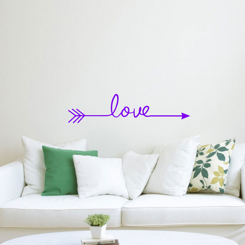 Large Motivational and Inspirational Art Decal/Love 5.5" x 22.8" Wall Decoration Vinyl Sticker (Purple) 3