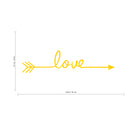 Large Motivational and Inspirational Art Decal/Love 5.5" x 22.8" Wall Decoration Vinyl Sticker (Yellow) 4