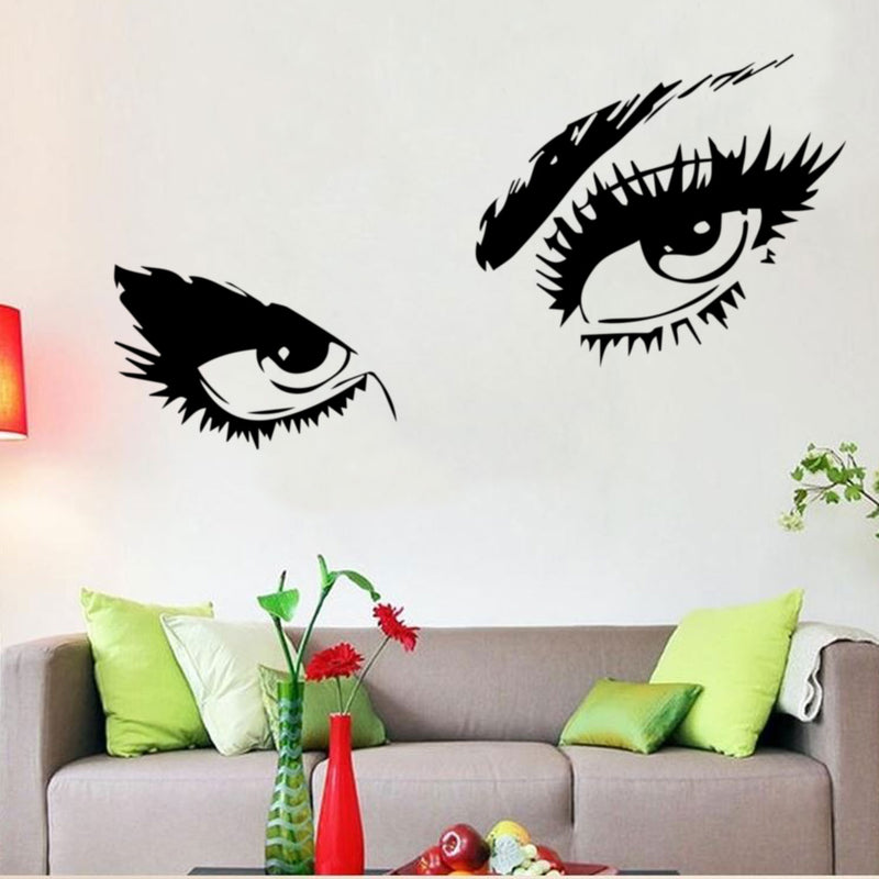 Sexy Eyes Girl Face Woman Face Sticker Fashion Stylish Living Room Bedroom Home Decor Wall Decal Art Vinyl Sticker tr988 2