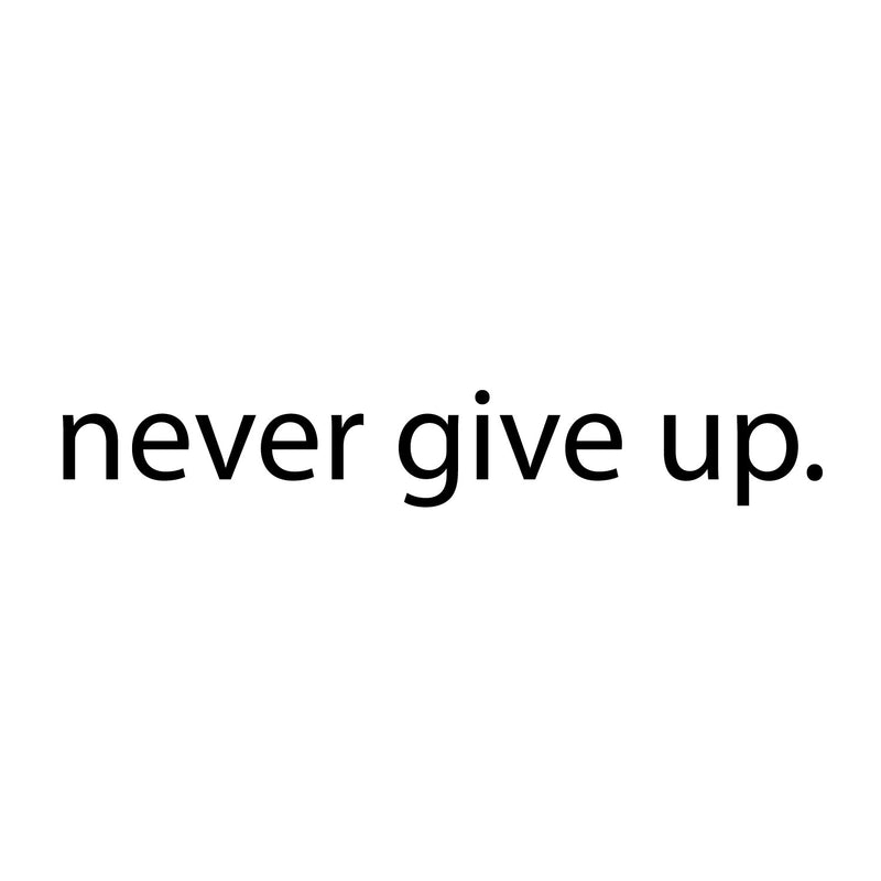 Never Give Up.. Over the Door Vinyl Wall Decal Sticker Art 4