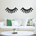 Large Children Baby Room Sleeping Eye Eyelash Vinyl Wall Art Decal - 12.ecoration Vinyl Sticker- Black 2