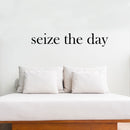 Seize The Day Motivational Quote - Wall Art Decal 8.5" x 48" Positive Life Quote Vinyl Wall Decal - Living Room Wall Decor - Bedroom Wall Decoration 1
