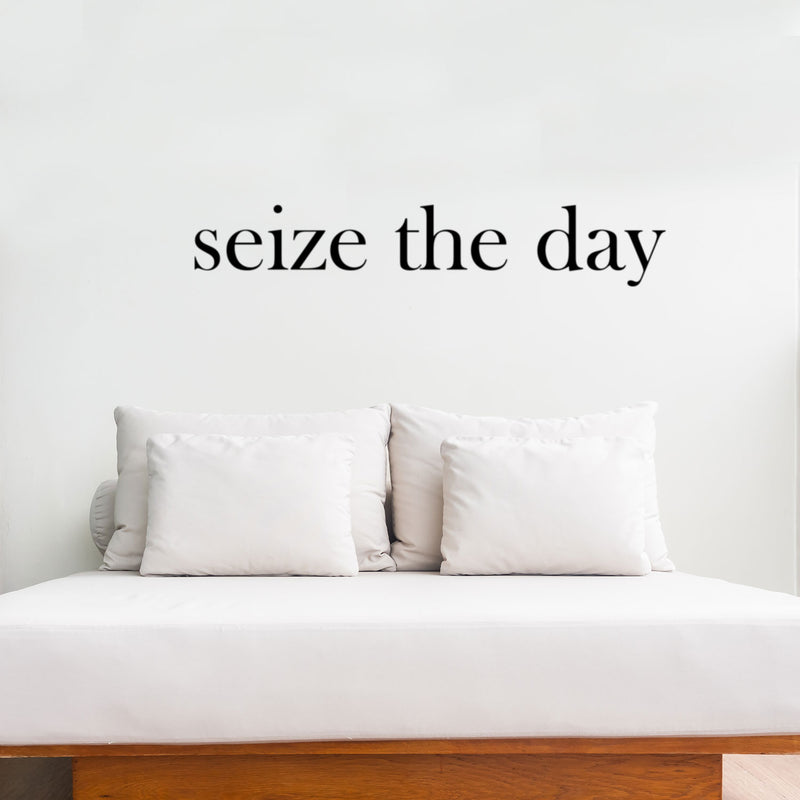 Seize The Day Motivational Quote - Wall Art Decal 8.ositive Life Quote Vinyl Wall Decal - Living Room Wall Decor - Bedroom Wall Decoration 1