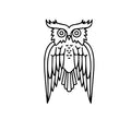 Wise Owl Wall Decoration - Wall Art Decal - Bird Vinyl Sticker - Living Room Wall Decor (White; 1