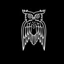 Wise Owl Wall Decoration - Wall Art Decal - Bird Vinyl Sticker - Living Room Wall Decor (White; 30" x 18") 5