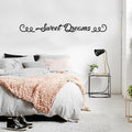 Sweet Dreams Bedroom Large Vinyl Wall Art Decal - 4.ecoration Vinyl Sticker-Black 2