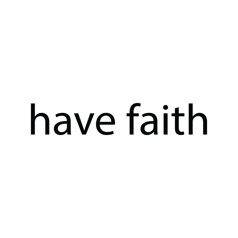 Have Faith Inspirational Religious Quotes - Wall Art Decal - 2" x 11" Decoration Vinyl Sticker - Religious Wall Decor - Life Quote Vinyl Decal - Bedroom Living Room Wall Decoration (Black; 2" x 11") 1