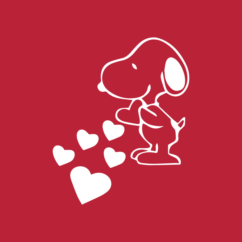 Snoopy Love Hearts Cartoon Wall Art Decal /7.1" x 5.9" Decoration Vinyl Sticker-White 5