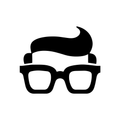 Glasses and Hair Man's Face Silhouette- Wall Art Decal - Decoration Vinyl Sticker - Living Room Wall Decoration 1