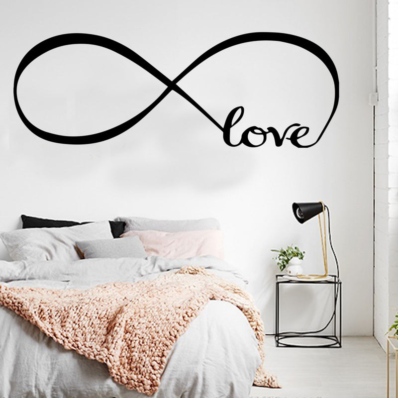 Love Infinity - Wall Art Decal - 22" x 61" Decoration Vinyl Sticker - Love Quotes Wall Art Sticker - Bedroom Wall Decor - Inspirational Vinyl Sticker - Cute Wall Decal 1