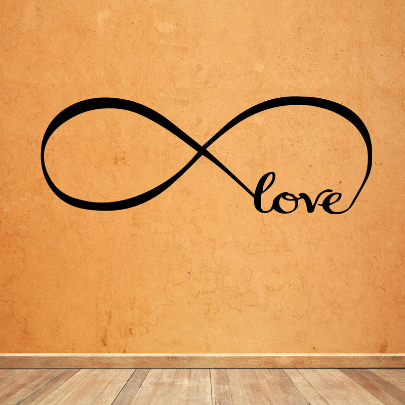 Love Infinity - Wall Art Decal - 22" x 61" Decoration Vinyl Sticker - Love Quotes Wall Art Sticker - Bedroom Wall Decor - Inspirational Vinyl Sticker - Cute Wall Decal 2