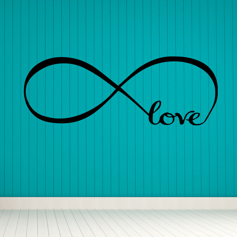 Love Infinity - Wall Art Decal - 22" x 61" Decoration Vinyl Sticker - Love Quotes Wall Art Sticker - Bedroom Wall Decor - Inspirational Vinyl Sticker - Cute Wall Decal 3