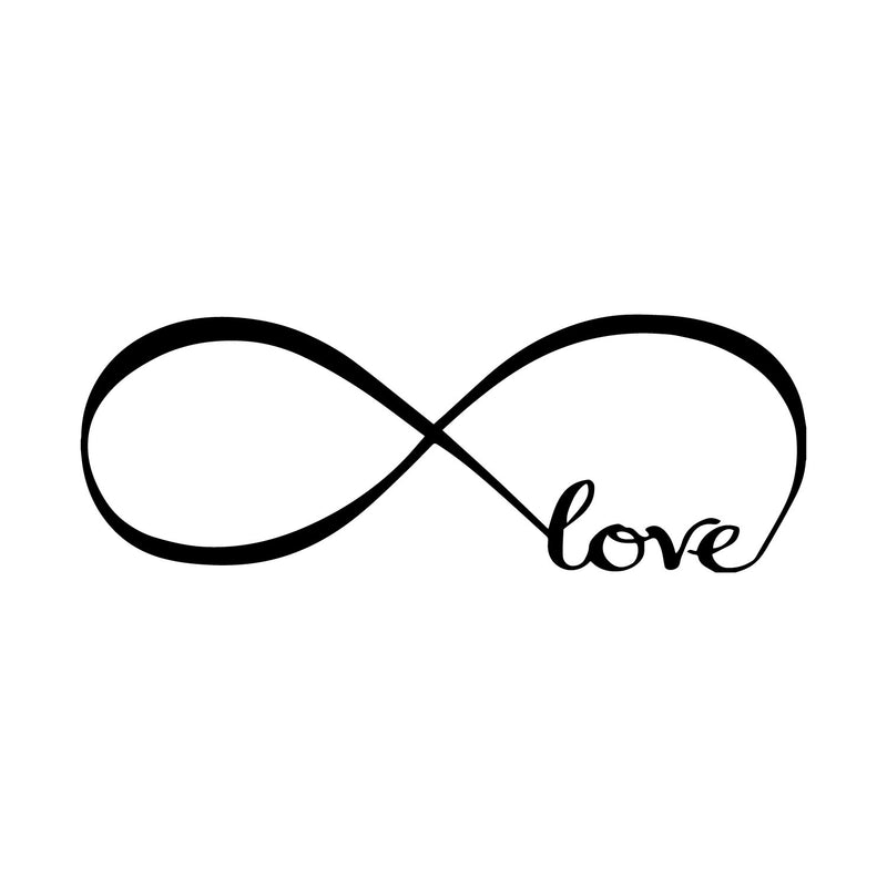 Love Infinity - Wall Art Decal - 22" x 61" Decoration Vinyl Sticker - Love Quotes Wall Art Sticker - Bedroom Wall Decor - Inspirational Vinyl Sticker - Cute Wall Decal 4