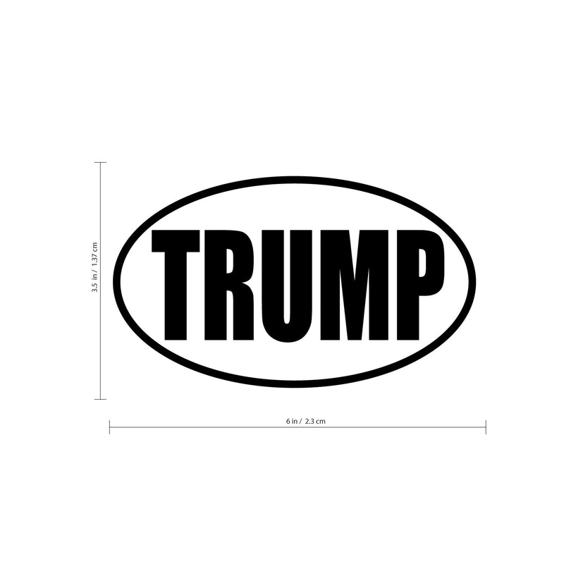 Donald Trump MAGA Bumper Sticker - Wall Art Decal - Window Decoration Vinyl Sticker Lettering/USA President Political Decal (Black; 3. 3