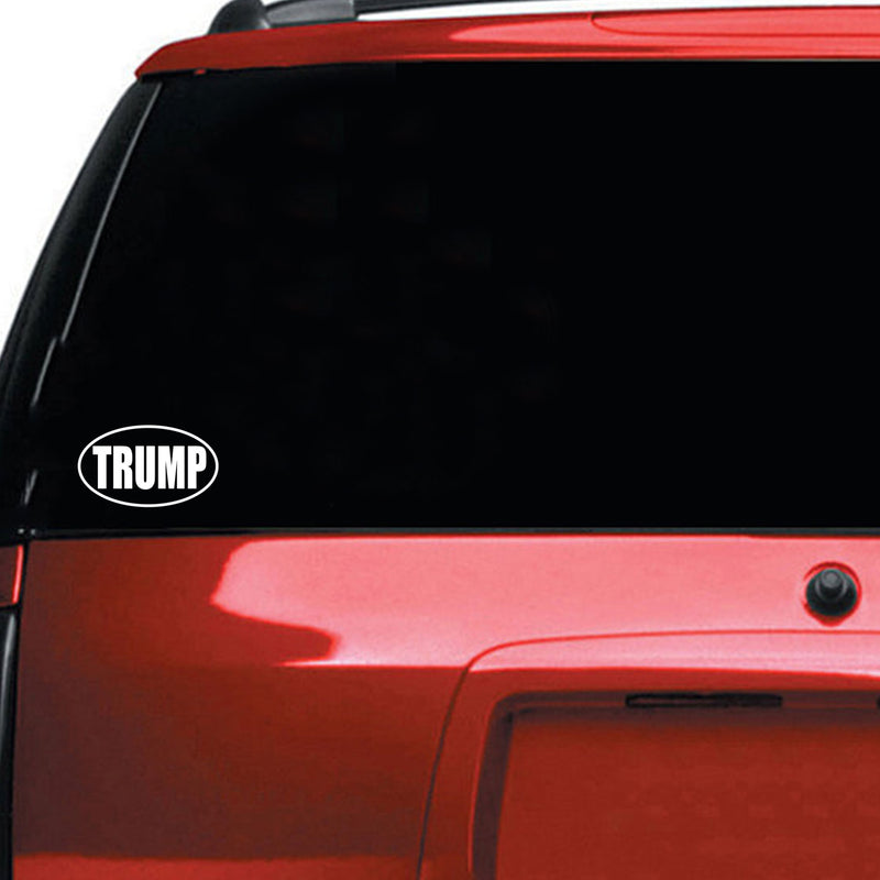 Donald Trump MAGA Bumper Sticker - Wall Art Decal - Window Decoration Vinyl Sticker Lettering/USA President Political Decal (White; 3.5" x 6") 1