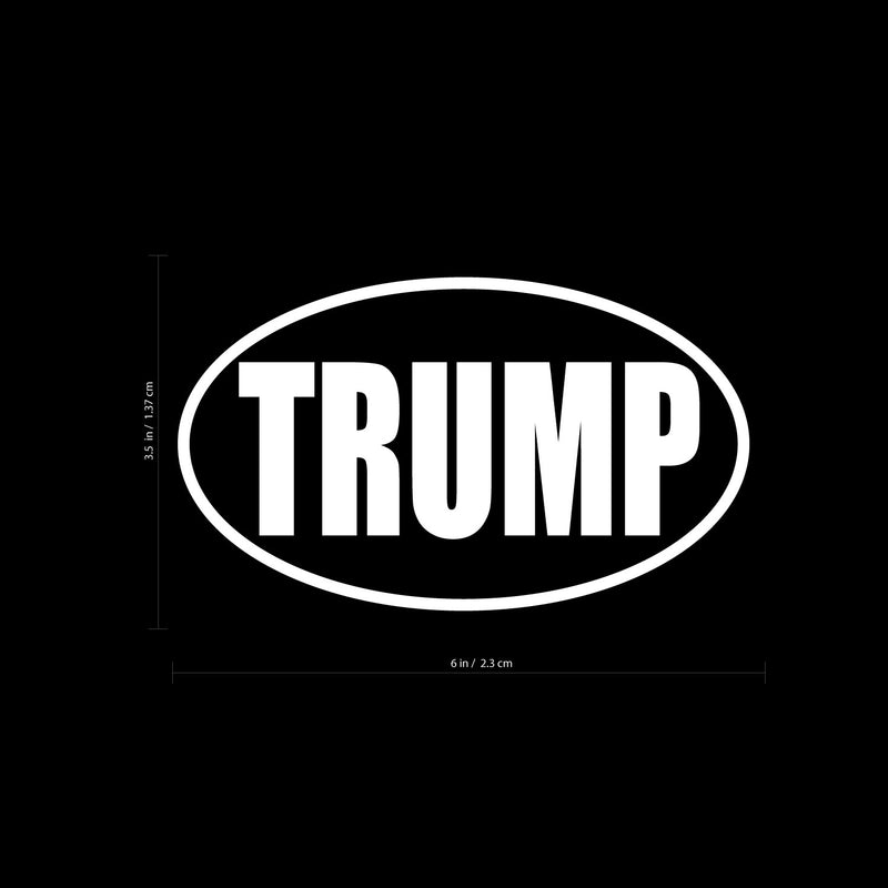 Donald Trump MAGA Bumper Sticker - Wall Art Decal - Window Decoration Vinyl Sticker Lettering/USA President Political Decal (White; 3.5" x 6") 2