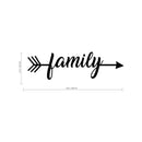 Family Arrow Living Room Vinyl Wall Art Decal - 8" x 23" Decoration Vinyl Sticker-Black 2