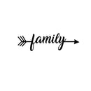 Family Arrow Living Room Vinyl Wall Art Decal - 8" x 23" Decoration Vinyl Sticker-Black 3