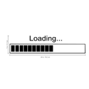 Imprinted Designs Loading Bar Wall Decal Sticker Art (Medium 7" X 30") 5