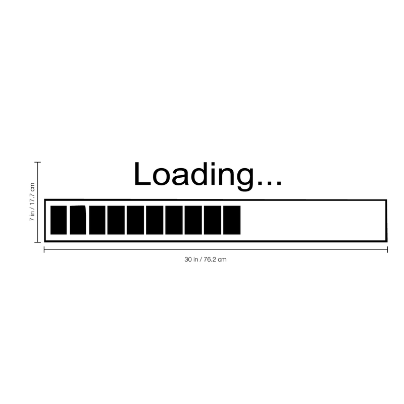 Imprinted Designs Loading Bar Wall Decal Sticker Art (Medium 7" X 30") 5