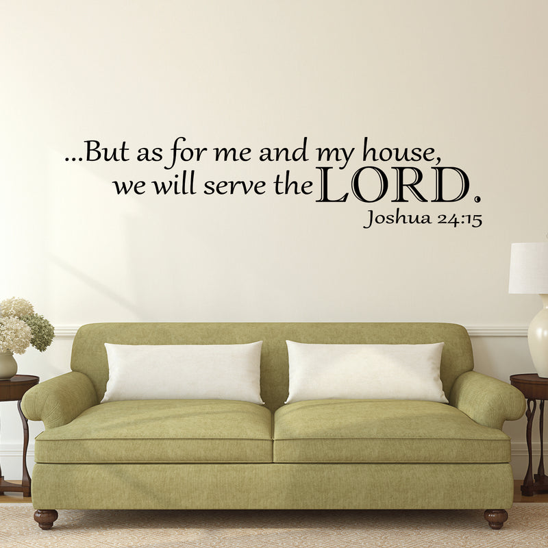 Imprinted Designs Joshua 24:15 KJV Bible Verse Vinyl Wall Decal Sticker Art (7" X 30") 1