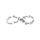 Imprinted Designs Live The Life You Love. Bob Marley Infinity Quote Vinyl Wall Decal Sticker Art (Black; 8" X 23") 1