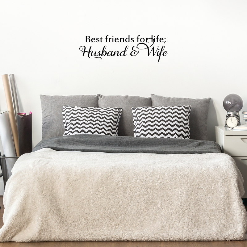 Imprinted Designs Best Friends for Life; Husband and Wife Cute Bedroom Decorative Vinyl Wall Decal Sticker Art 2