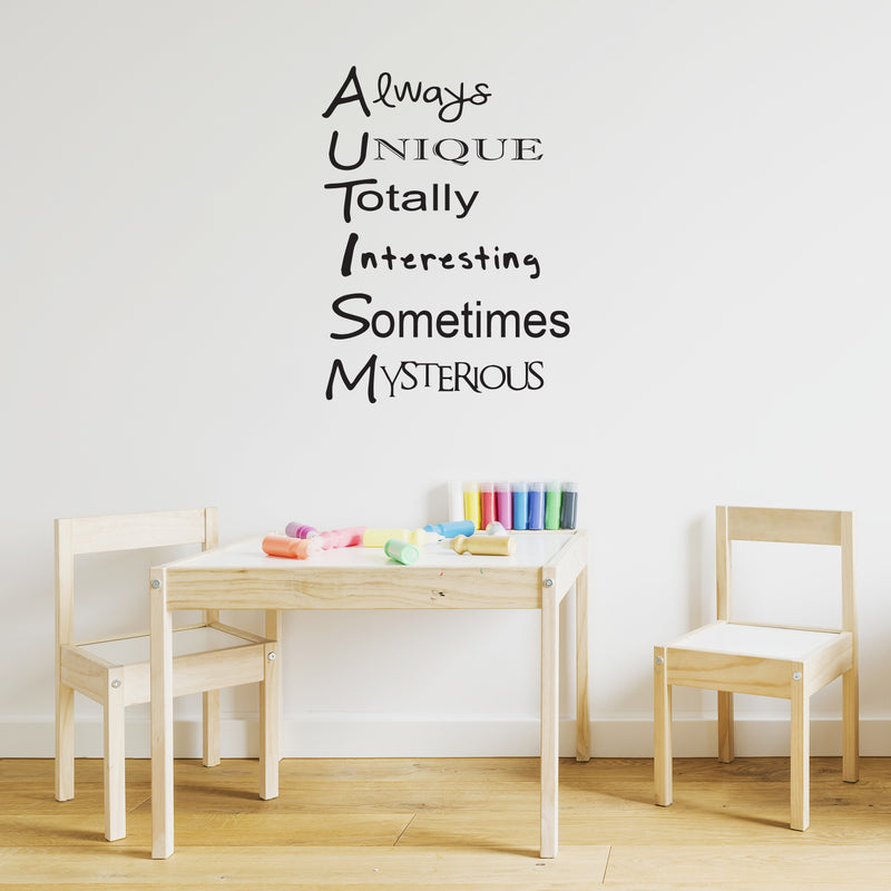 Imprinted Designs Inspirational Autism Quote - Wall Art Decor - 22" X 30" Children’s Room Wall Decor - Removable Peel Off Vinyl Stickers 3