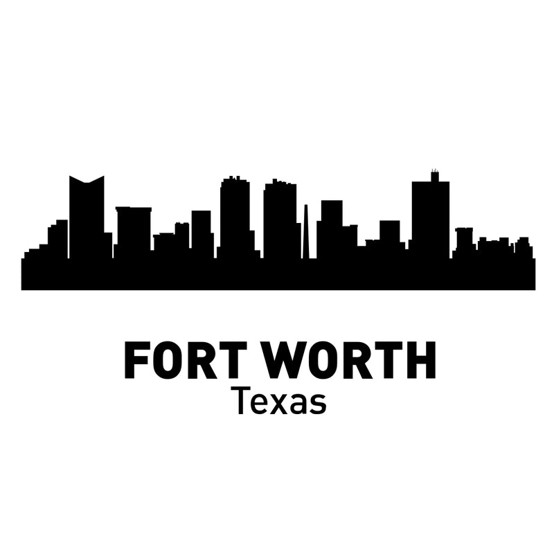 Fort Worth City Skyline Small Laptop and Tablet Vinyl Decal Sticker Art 1