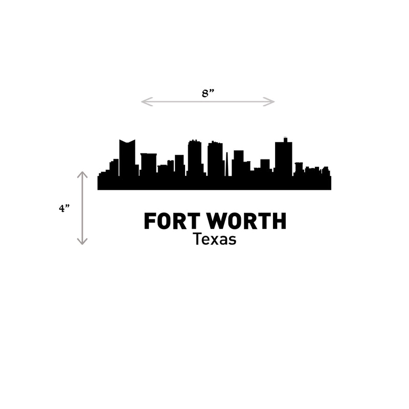 Fort Worth City Skyline Small Laptop and Tablet Vinyl Decal Sticker Art 2