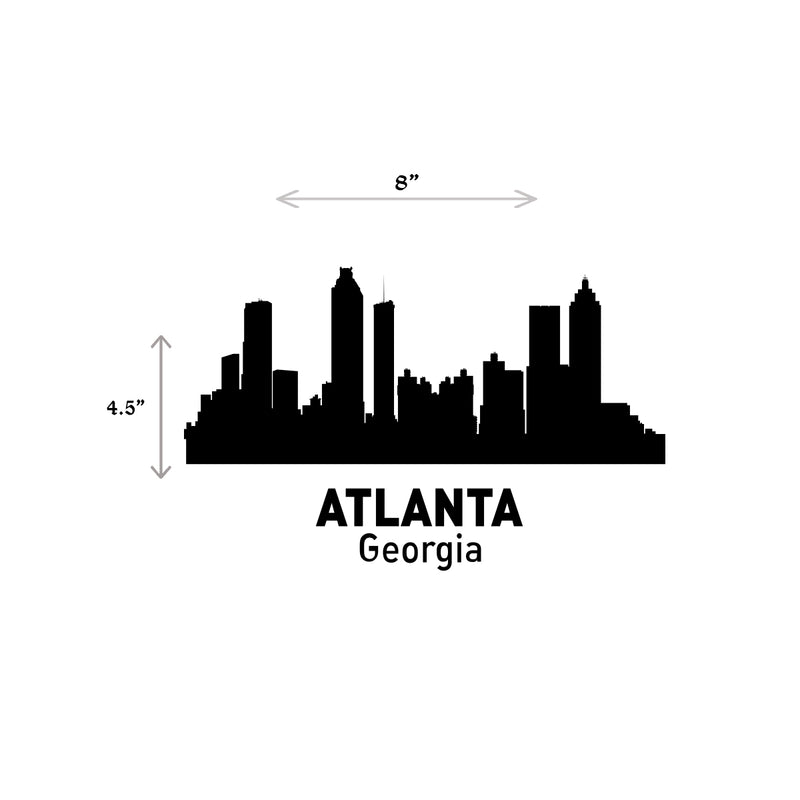 Atlanta City Skyline Small Laptop and Tablet Vinyl Decal Sticker Art 2