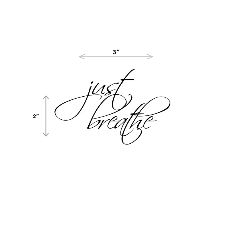 Motivational Just Breathe Small Laptop and Tablet Vinyl Decal Sticker Art 2