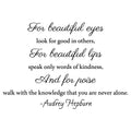 Vinyl Wall Art Decal - For Beautiful Eyes Look For Good In Others - Inspirational Quote Sticker for Bedroom Living Room Home Decoration 1