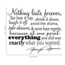 Nothing Lasts Forever. Marilyn Monroe Quote Vinyl Wall Decal Sticker Art 1