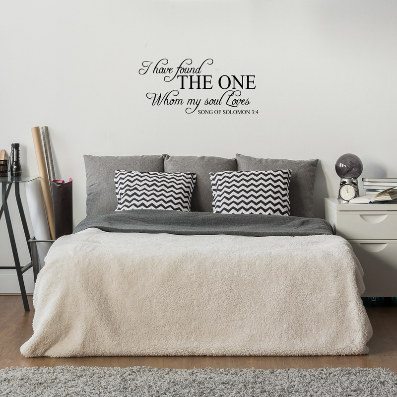 Song of Solomon 3:4 I Have Found My Soul - Wall Decal Vinyl - Religious Vinyl Wall Art - Christian Wall Decoration - Love Quote Bedroom Decor 3