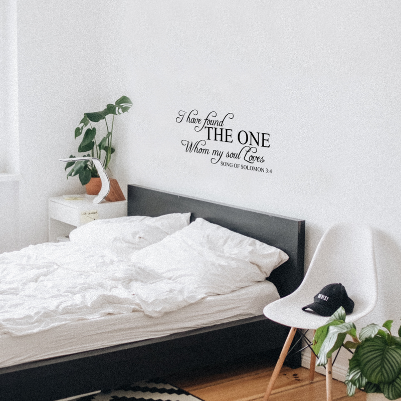 Song of Solomon 3:4 I Have Found My Soul - Wall Decal Vinyl - 13" x 28" - Religious Vinyl Wall Art - Christian Wall Decoration - Love Quote Bedroom Decor 2