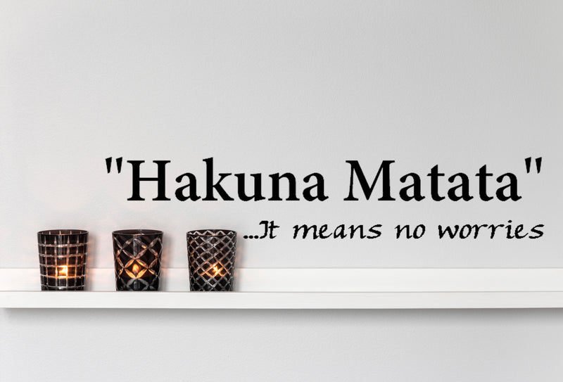 Imprinted Designs Hakuna Matata. It Means No Worries Vinyl Wall Decal Sticker Art (6" X 30") 1